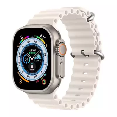 Microsonic Apple Watch Series 9 41mm Kordon Ocean Band Bej