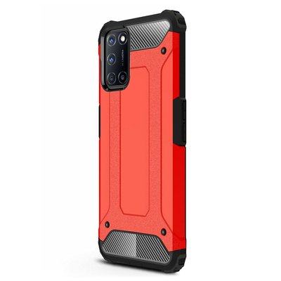 Microsonic Oppo A52 Kılıf Rugged Armor Kırmızı