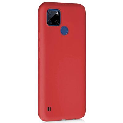 Microsonic Realme C25Y Kılıf Matte Silicone Kırmızı