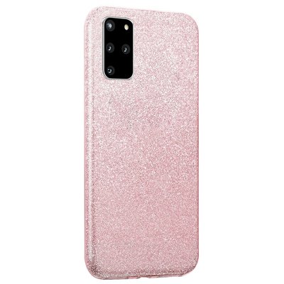 Microsonic Samsung Galaxy S20 Plus Kılıf Sparkle Shiny Rose Gold