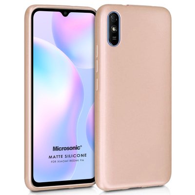 Microsonic Xiaomi Redmi 9A Kılıf Matte Silicone Gold