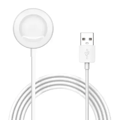 Microsonic Huawei Watch Fit 4 Manyetik USB Şarj Kablosu Beyaz