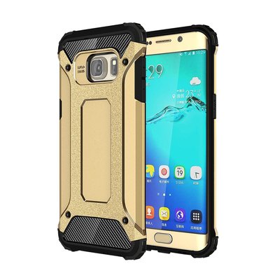 Microsonic Samsung Galaxy S6 Edge Kılıf Rugged Armor Gold