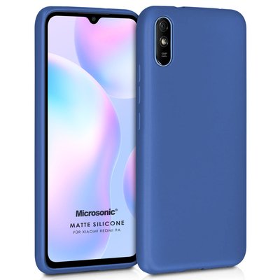 Microsonic Xiaomi Redmi 9A Kılıf Matte Silicone Lacivert