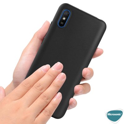 Microsonic Xiaomi Redmi 9A Kılıf Matte Silicone Lacivert