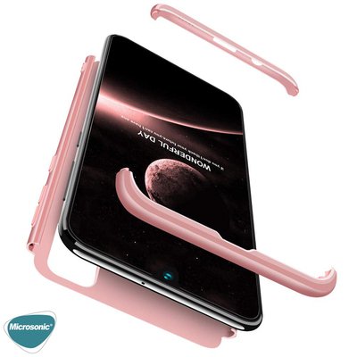 Microsonic Samsung Galaxy M21 Kılıf Double Dip 360 Protective AYS Rose Gold