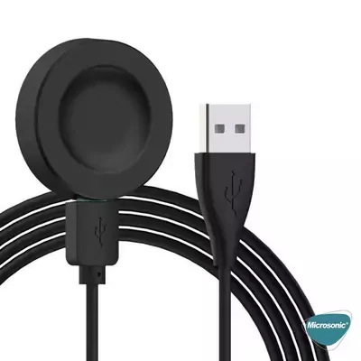Microsonic Huawei Watch Fit 4 Manyetik USB Şarj Kablosu Siyah