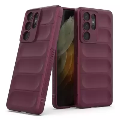 Microsonic Samsung Galaxy S21 Ultra Kılıf Oslo Prime Bordo