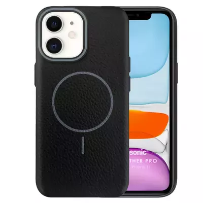 Microsonic Apple iPhone 11 Kılıf MagLeather Pro Siyah