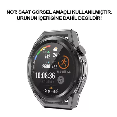 Microsonic Huawei Watch GT 3 SE Kılıf 360 Full Round Soft Silicone Şeffaf