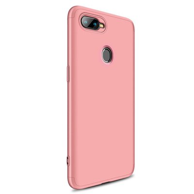 Microsonic Oppo A5S Kılıf Double Dip 360 Protective AYS Rose Gold