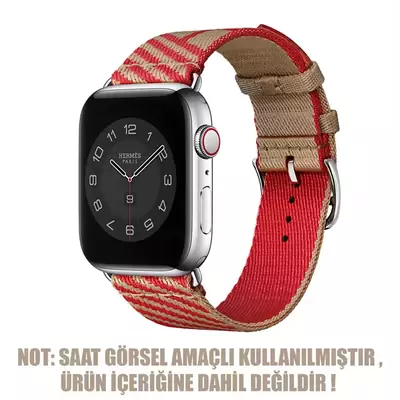 Microsonic Apple Watch 7 41mm Kordon Jumping Single Tour Krem