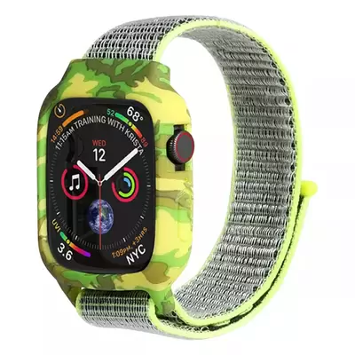 Microsonic Apple Watch Series 5 40mm Kordon Camouflage Armor Pro Sarı