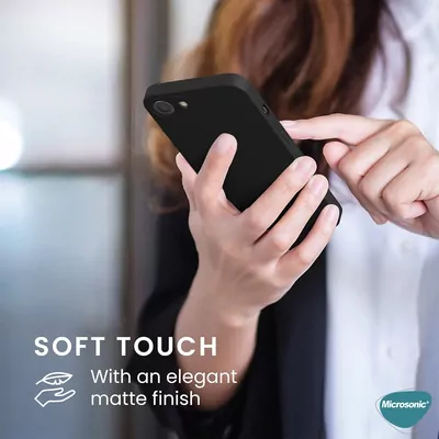 Microsonic Matte Silicone Apple iPhone 16e Kılıf Siyah
