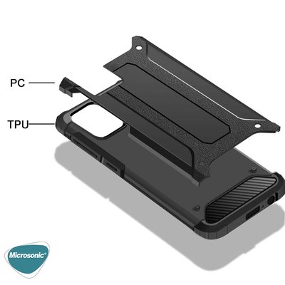 Microsonic Samsung Galaxy A02s Kılıf Rugged Armor Siyah