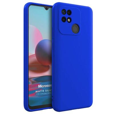 Microsonic Xiaomi Poco C40 Kılıf Matte Silicone Mavi