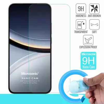 Microsonic Xiaomi Poco F7 Pro Nano Glass Cam Ekran Koruyucu