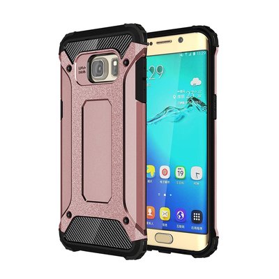 Microsonic Samsung Galaxy S6 Edge Kılıf Rugged Armor Rose Gold