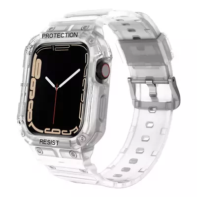 Microsonic Apple Watch 9 41mm Kordon Single Apex Resist Şeffaf