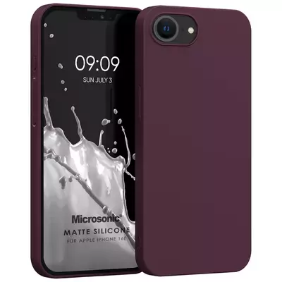 Microsonic Matte Silicone Apple iPhone 16e Kılıf Mor