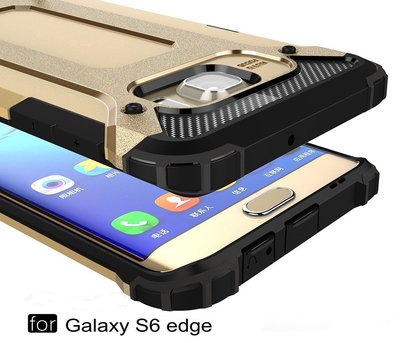 Microsonic Samsung Galaxy S6 Edge Kılıf Rugged Armor Siyah