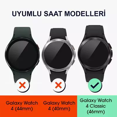 Microsonic Samsung Galaxy Watch 4 Classic (46MM) Spor Koruyucu Metal Çerçeve Bezel Gümüş