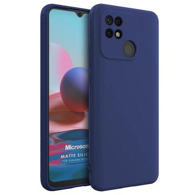 Microsonic Xiaomi Poco C40 Kılıf Matte Silicone Lacivert