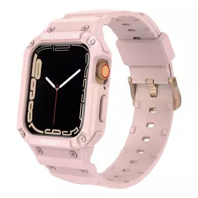 Microsonic Apple Watch 9 41mm Kordon Single Apex Resist Pembe