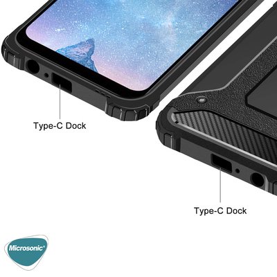 Microsonic Samsung Galaxy A02s Kılıf Rugged Armor Kırmızı