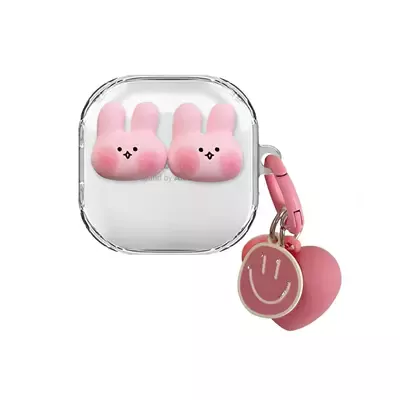 Microsonic Samsung Galaxy Buds Live Kılıf Rabbit Figürlü Şeffaf