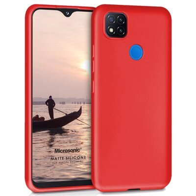 Microsonic Xiaomi Redmi 9C Kılıf Matte Silicone Kırmızı