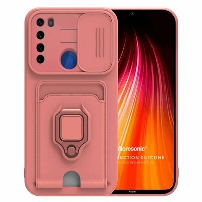 Microsonic Xiaomi Redmi Note 8 Kılıf Multifunction Silicone Pembe