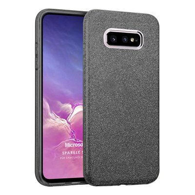 Microsonic Samsung Galaxy S10e Kılıf Sparkle Shiny Siyah