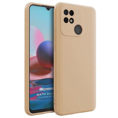 Microsonic Xiaomi Poco C40 Kılıf Matte Silicone Gold