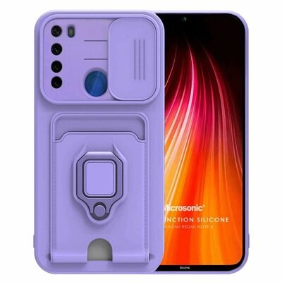 Microsonic Xiaomi Redmi Note 8 Kılıf Multifunction Silicone Lila