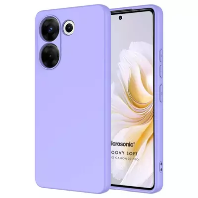 Microsonic TECNO Camon 20 Pro 4G Kılıf Groovy Soft Lila