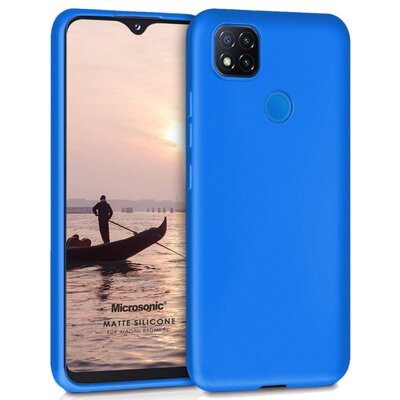 Microsonic Xiaomi Redmi 9C Kılıf Matte Silicone Mavi