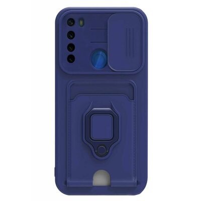 Microsonic Xiaomi Redmi Note 8 Kılıf Multifunction Silicone Lacivert