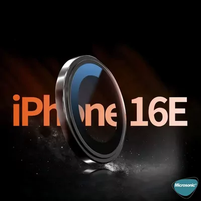 Microsonic Apple iPhone 16e Tekli Kamera Lens Koruma Camı Siyah