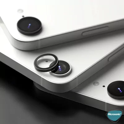 Microsonic Apple iPhone 16e Tekli Kamera Lens Koruma Camı Siyah