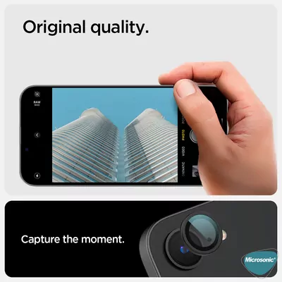 Microsonic Apple iPhone 16e Tekli Kamera Lens Koruma Camı Siyah