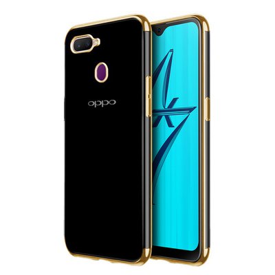 Microsonic Oppo A5S Kılıf Skyfall Transparent Clear Gold