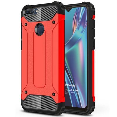 Microsonic Oppo A12 Kılıf Rugged Armor Kırmızı