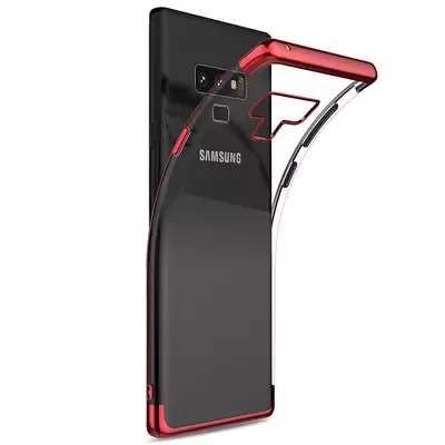 Microsonic Samsung Galaxy Note 9 Kılıf Skyfall Transparent Clear Kırmızı