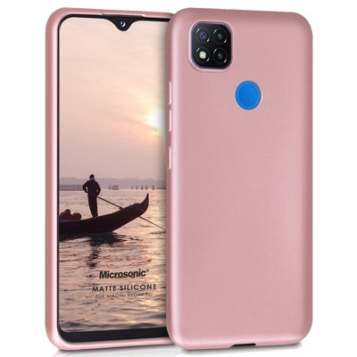 Microsonic Xiaomi Redmi 9C Kılıf Matte Silicone Rose Gold