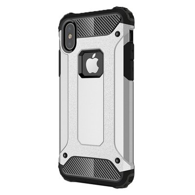 CaseUp Apple iPhone X Kılıf Tank Gümüş