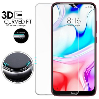 Microsonic Xiaomi Redmi 8 Kavisli Ekran Koruyucu Film Seti - Ön ve Arka