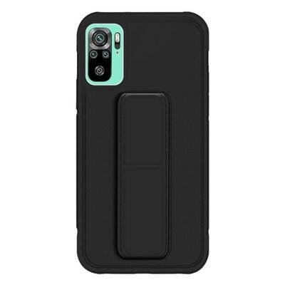 Microsonic Xiaomi Redmi Note 10 Kılıf Hand Strap Siyah