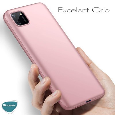 Microsonic Realme C11 Kılıf Matte Silicone Gold