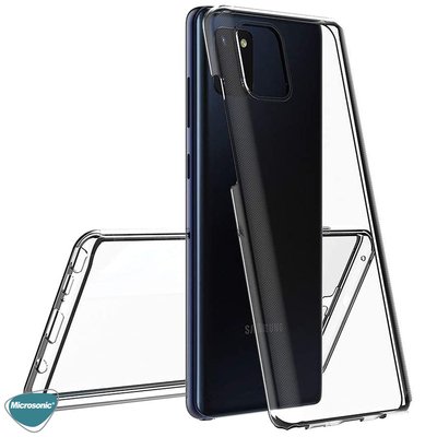 Microsonic Samsung Galaxy A81 Kılıf Komple Gövde Koruyucu Silikon Şeffaf